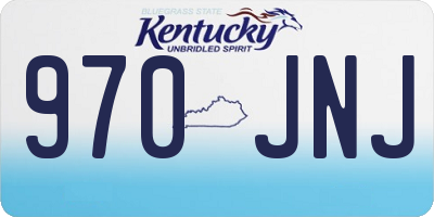 KY license plate 970JNJ