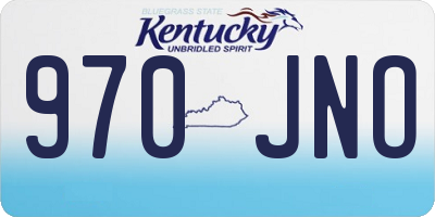 KY license plate 970JNO