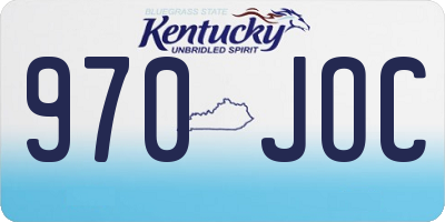 KY license plate 970JOC
