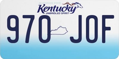 KY license plate 970JOF