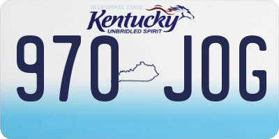 KY license plate 970JOG