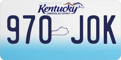 KY license plate 970JOK