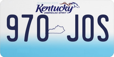 KY license plate 970JOS