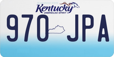 KY license plate 970JPA