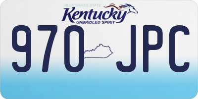 KY license plate 970JPC