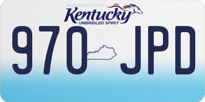 KY license plate 970JPD