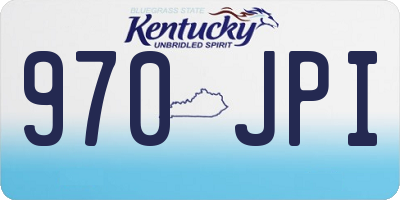 KY license plate 970JPI