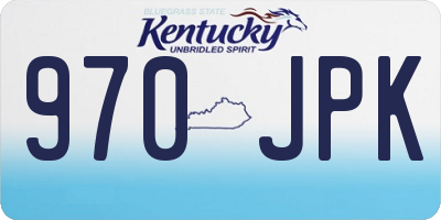 KY license plate 970JPK