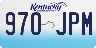 KY license plate 970JPM