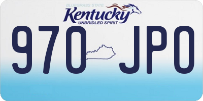 KY license plate 970JPO