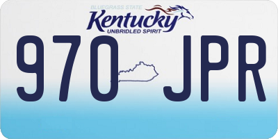 KY license plate 970JPR