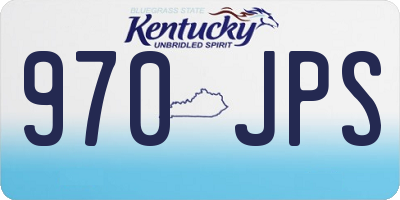 KY license plate 970JPS