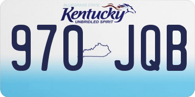 KY license plate 970JQB