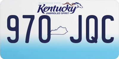 KY license plate 970JQC