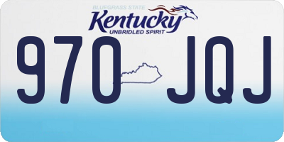 KY license plate 970JQJ