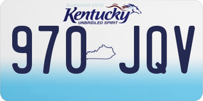 KY license plate 970JQV