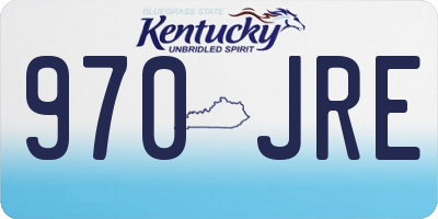 KY license plate 970JRE