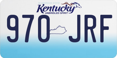KY license plate 970JRF