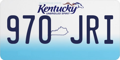 KY license plate 970JRI