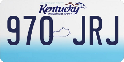 KY license plate 970JRJ