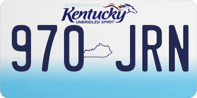 KY license plate 970JRN