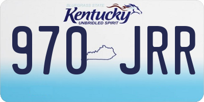 KY license plate 970JRR