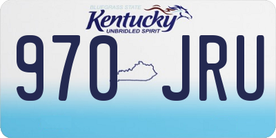 KY license plate 970JRU