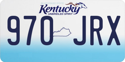 KY license plate 970JRX