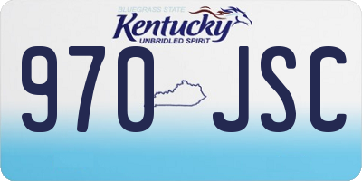 KY license plate 970JSC
