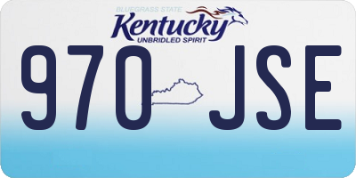 KY license plate 970JSE
