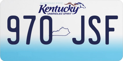 KY license plate 970JSF