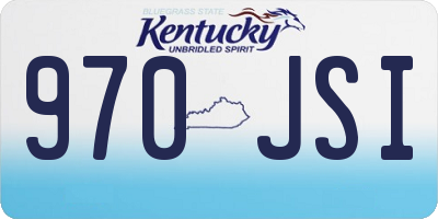 KY license plate 970JSI