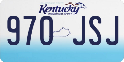 KY license plate 970JSJ