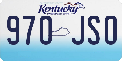 KY license plate 970JSO
