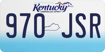 KY license plate 970JSR
