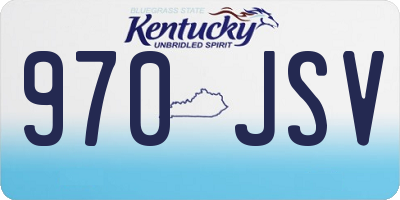 KY license plate 970JSV
