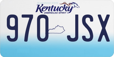 KY license plate 970JSX