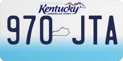 KY license plate 970JTA
