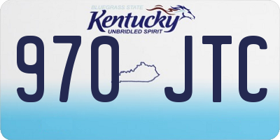 KY license plate 970JTC