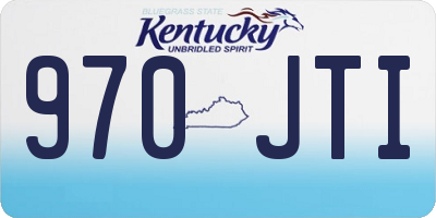 KY license plate 970JTI