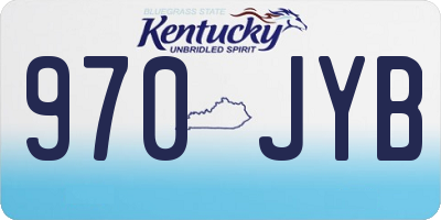 KY license plate 970JYB