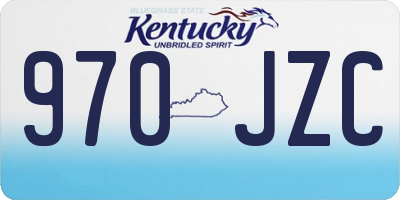 KY license plate 970JZC