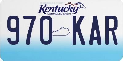 KY license plate 970KAR