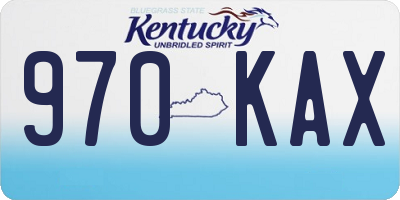 KY license plate 970KAX