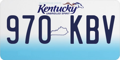 KY license plate 970KBV