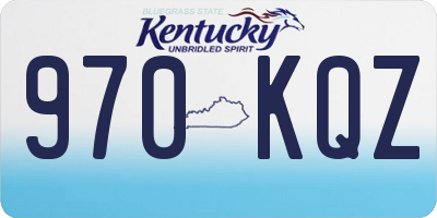 KY license plate 970KQZ