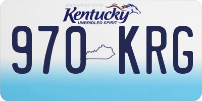 KY license plate 970KRG