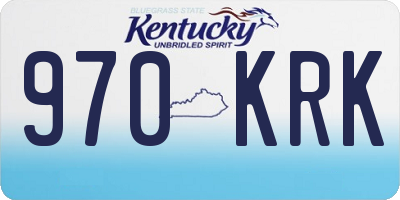 KY license plate 970KRK