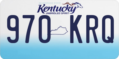 KY license plate 970KRQ