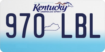 KY license plate 970LBL